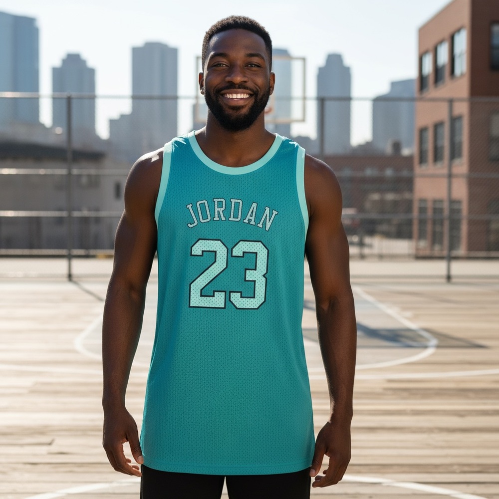 Jordan Teal Basketball Jersey